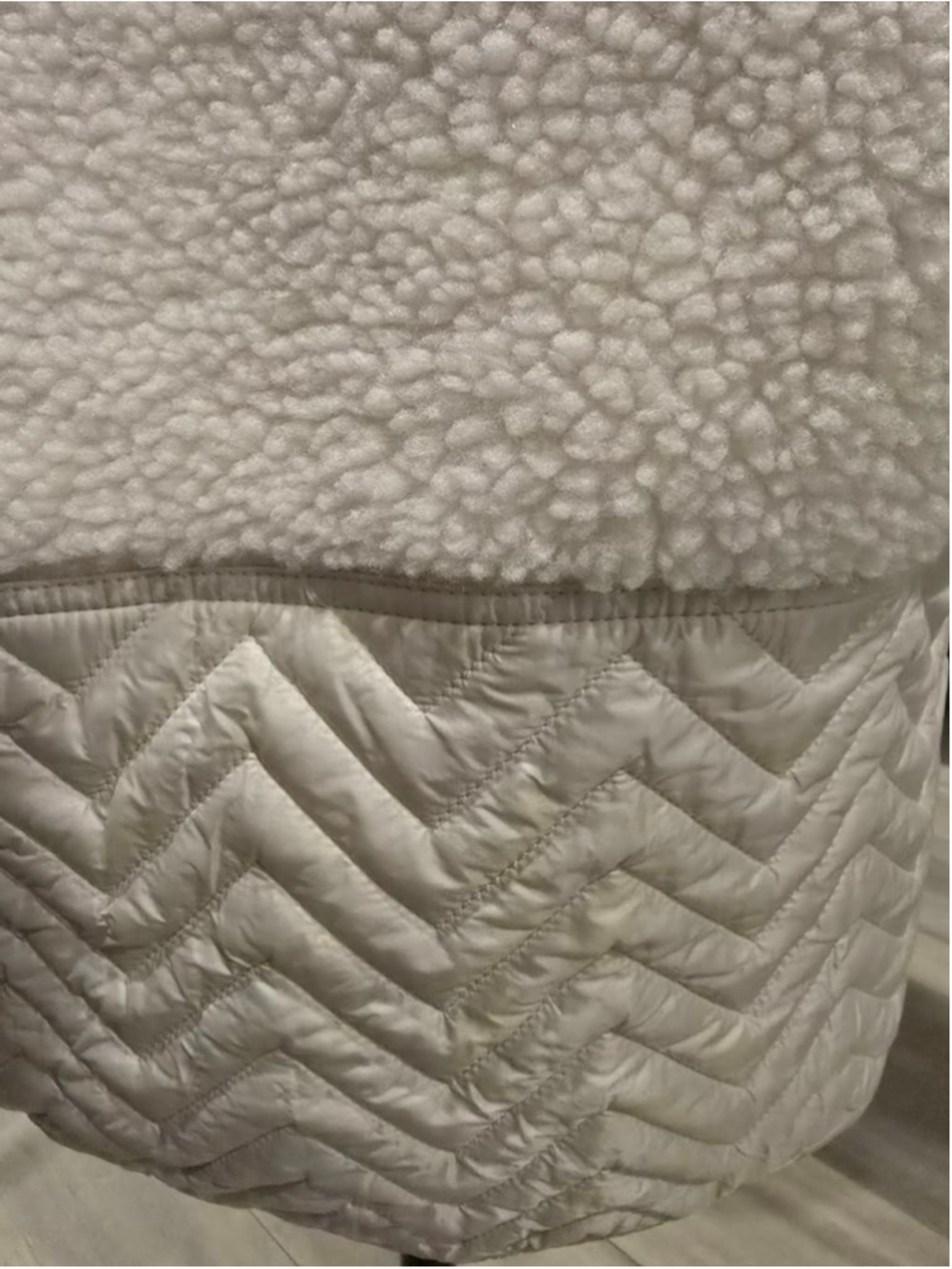 Athleta White Sherpa Pullover Jacket Size Large - Picture 6 of 9
